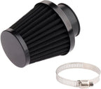 Mtsooning Motorcycle Air Filter Pod, 39mm Washable Universal Clamp-On Breathers, Cone Intake filter Replacement for ATV Dirt Pit Bike Go Kart Motorbike