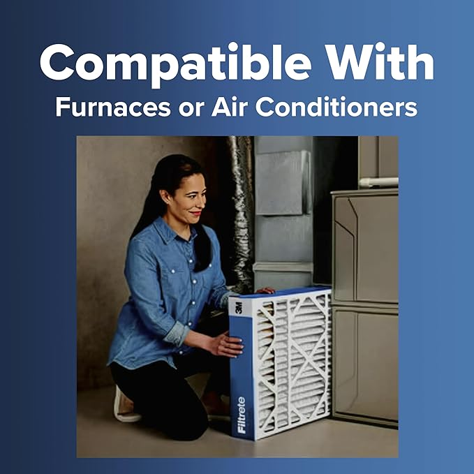 Filtrete 20x25x5 (SlimFit) AC Furnace Air Filter, MERV 13, MPR 1900, Premium Allergen, Bacteria & Virus, Electrostatic Air Cleaning Filter, 2-Pack (Actual Size 19.63x24.75x4.31 in)