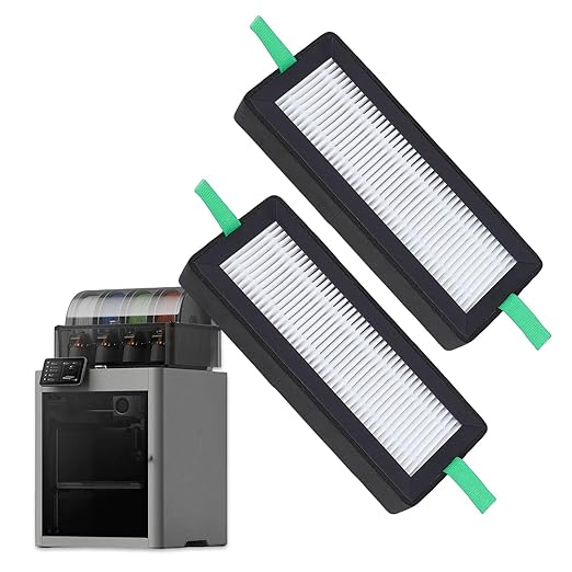 FTVOGUE 2 Pcs 3D Printer Air Filter Replacement, High Efficiency Particulate Air 13 and Activated Carbon Combo Filter with Dual Filtration System for Lab Series