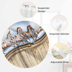 Western Horse Bedroom Curtains 63 Inch Length, Window Curtains Tab Top, Farmhouse Wooden Grain Vintage Cowboy Barn Door Light Filtering Window Treatments Drapes 42"x63" 2 Panel