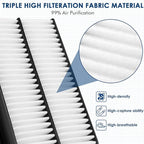 CA10013 Replacement Engine Air Filter, Efficient Filtration Offers 99% Air Purification, Fit for Honda Odyssey (2005-2010), Pilot (2009-2015), Acura MDX (2007-2009).