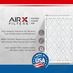 AIRx Filters WICKED CLEAN AIR 16.375x21.5x1 MERV 11 Electrostatic Pleated Air Conditioner Filter Pack 6 HVAC AC Furnace Filters