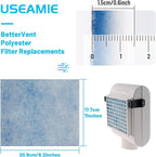 6 Pack Compatible Replacement Filters for Bettervent Indoor Dryer Vent Double Layer Design Pre-cut
