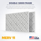 BNX TruFilter 10x30x1 Air Filter MERV 11 (4-Pack) - MADE IN USA - Allergen Defense Electrostatic Pleated Air Conditioner HVAC AC Furnace Filters for Allergies, Dust, Pet, Smoke, Allergy MPR 1200 FPR 7