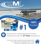 APPLIED MEMBRANES INC. 200 GPD Reverse Osmosis Membrane | RO Membrane Water Filter Replacement for Reverse Osmosis Water Filtration System | 1.8” x 12” Universal Compatibility | Made in USA