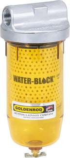 Dutton-Lainson Company - GOLDENROD 496-3/4 Water Block Filter (56591) - See-Through Bowl Fuel Tank Filter with Durable Zinc Die-Cast 3/4" NPT Top Cap - Heavy-Duty Fuel Water Separator Replacement