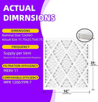 12x24x1 MERV 11 (6-Pack) Pleated Air Filter (Actual Size: 11.75"x23.75"x0.75") MPR 1200 & FPR 7, Furnace Air Filters