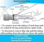 iSpring RCC1UP-AK, 100 GPD 7-Stage Reverse Osmosis Under Sink Water Filtration System with Boost Pump, Alkaline Remineralization and UV Filter, Patented Top-Mounted Faucet Design for Easy Installation