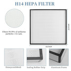 Fan Filter Unit Laminar-Flow-Hood Yzzwer - FFU HEPA Filters for Class 100/ISO 5 Cleanliness Clean Room Mycology and Mushroom Room Work 110V （Include HEPA Filter）