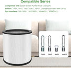 2 Pack Upgraded TP01 TP02 Replacement Filter Compatible with Dyson Pure Cool Link TP01, TP02, TP03, BP01, AM11 Tower, 360° True Filter, Compare to Part # 968126-03，Black
