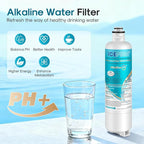 ICEPURE Alkaline BORPLFTR50 Refrigerator Water Filter Replacement for Bosch Ultra Clarity Pro 11032531, 12033030, BORPLFTR55, 12028325, 11025825, B36CT80SNS, WFC100MF, WFS200MF, Enhances PH, 1Pack
