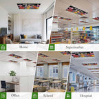 Fluorescent Light Covers for Ceiling Lights Hello Spring Magnetic Light Filters 2 Pack 4x2 ft Butterfly Colorful Spring Floral Ceiling Lights Cover for Classroom Office School Home Drop Lamp Decor