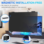 2Pack Magnetic 27 Inch Privacy Screen for Computer Monitor 16:9 Aspect Ratio, Hanging Removable Anti-Blue/Glare Protector Film, Anti Spy Desktop Security Private Filter 27in