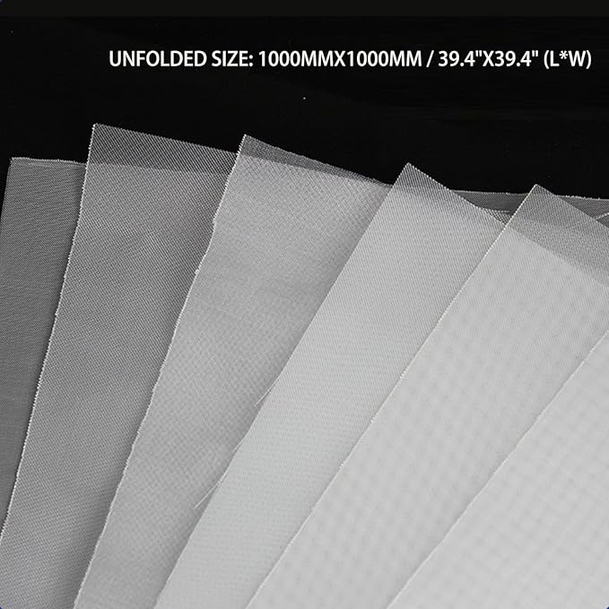 500 Mesh Nylon Filter (39" x39 ") –20 Micro Fine Mesh for Paint, Home Brewing & Dust Filtration