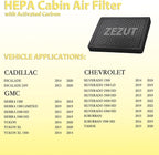 Cabin Air Filter CF11809 for 2014-202 Escalade, 2014-2018 Silverado 1500 and Sierra 1500, 2015-2019 2500HD 3500HD, Suburban, Tahoe, Yukon, Scented Carbon Beads