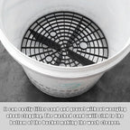 2 PCS Car Wash Bucket Insert, Dirt Guard Bucket Insert Helps Remove Dirt Debris Washing Kit, Detail Grit Trap Filter Cleaning Tool Fits 3-5 Gallon Bucket, Car Accessories (Black+Blue)
