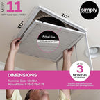 Simply 10x10x1 Air Filter, MERV 11, 12 Pack, For Home AC Furnace & HVAC (Actual Size: 9.75"x9.75"x0.75") DUST, Pet, & Allergy Control