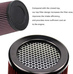 RYANSTAR RACING 76mm 3" High Flow Round Tapered Cone Cool Air Filter Cleaner with Top Filter Design Long 270mm tall