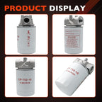 Spin-On Hydraulic Oil Filter Assembly 10 Micron with 3/4" NPT, Hydraulic Return Line Filter Housing for Petroleum-Based Fluids, 20 GPM, 200 PSI, Model 221006 Kit