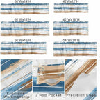 Vintage Blue Valances for Windows, Brown Wood Grain Mottled Texture Abstract Art Kitchen Valance Light Filtering Rod Pocket Short Curtains for Kitchen Bathroom, 1 Panel, 60"x18"
