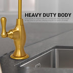 Metpure Non-airgap RO Faucet Reverse Osmosis Drinking Water Filtration System Water Dispenser Spout (Classic Bronze). Vase Style with Faucet Wrench.