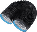 Dioche 7 Inch Conditioner 7in Dryer Vent Exhaust Duct Hose - Flexible Insulated Air Ducting, 6.56ft for HVAC Systems, Kitchens & Greenhouses - Durable PVC Aluminum Foil Design