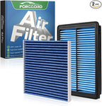 Cabin & Engine Air Filter Fit for Hyundai Sonata Gas 2015 2016 2017 2018 2019 2.4L (Not for Hybrid) Activated Carbon Cabin Filter Replacement Air Filter CF12151 CA11942 Car Accessories
