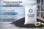 Coconut Shell Activated Carbon 12×40 Mesh – 1 Cubic Feet Total (1 Pack) Bulk Filtration Media for Whole House & Commercial Water Systems