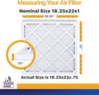 Filter King 18.25x22x1 Air Filter | 4-PACK | MERV 13 HVAC Pleated A/C Furnace Filters | MADE IN USA | Actual Size: 18.25 x 22 x .75"