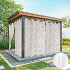 Abstract Airline Route Waterproof Outdoor Curtains for Patio, Windproof Weatherproof Curtains with Weighted Hem, Vintage Aircraft Arrows Light Filtering Privacy Drapes for Porch 54"x 95" 2 Panels