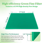 Foam Air Filter Replace for U-ni Filter BF-1 BF1, 14" X 17" X 5/8" 65-PPI Reusable Green Fine Filter Foam Sheet for Motorcycle ATV Dirt Bike UTV Most Small Engines