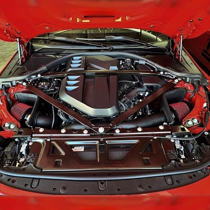 KYOSTAR Universal 3/3.5/4" (75/89/100mm) High-Flow Air Filter, Reusable Cone Cold Air Intake, High Performance, Clamp-On Car High Flow Dry Air Kit, Flange Diameter: 3/3.5/4 Inch, Height: 6.2 Inch, Red