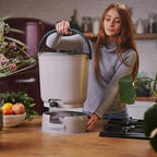 Indoor Compost Bins Compost Bucket Indoor Bokashi Composting System - Kitchen Compost Buckets with Faucet and Air Tight Seal Lid ,Practical Way to Collect All Your Organic Waste, with 1.1lbs of Compos