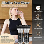 Under Sink Water Filter System, 2-Stage Deep Filtration, Reduce Heavy Metals/Chlorine/PFAS/Odor/Sediment, NSF/ANSI 42&53 Improve Taste, Life Indication Mineral pH+ Under Sink Water Filter