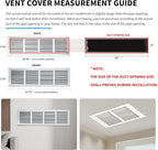 Return Air Grill 24x6(Duct Opening Size),Air Return Vent Cover,Flat Vent Cover,Rejillas De Aire Acondicionado para Casa,Return Air Grilles,Outer Dimensions:25.75"W X 7.75"H(24"W x 6"H, Duct Opening)