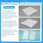 AQUANEAT 6-Pack Replacement Filter Sponge Pads, Aquarium Foam Insert Compatible with AquaClear 20, Fish Tank Filter Media