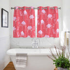 2 Panel Kitchen Cafe Curtains, Desert Camel Sunlight Filtering Nature Air Through, Home Decor Window Covering Tier Curtains for Living Room 104W x 52L inch Summer Sand Camel Animal Vintage Pink