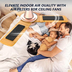 Ceiling Fan Filters for Blades, 3Pcs Activated Coconut Shell Carbon Ceiling Fan Air Purifier Pads, Easily Sticks Unscented Air Filters for Common Household Contaminants