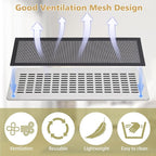 6 Pack Strong Magnetic Floor Vent Cover - PVC Mesh Register for Wall Ceiling Floor Catch Debris Hair Insect (Black, 4 x 12 Inch)