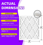 16x20x1 MERV 13 (4-Pack) Pleated Air Filter (Actual Size: 15.75 x 19.75 x 0.75") MPR 1900 & FPR 10, Furnace Air Filters