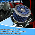 23mm Car Air Filter, 0.9'' High Flow Vent Valve Cover, Breather Filter, Universal Cold Air Intake Filter Breather, Car Accessories Fits Car Motorcycle (Blue)