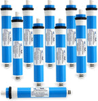APPLIED MEMBRANES INC. 75 GPD Reverse Osmosis Membrane | RO Membrane Water Filter Replacement for Reverse Osmosis Water Filtration System | 1.8" x 12" Universal Compatibility, Pack of 10