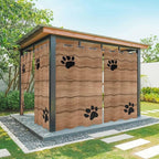 Wood Grain Outdoor Curtains for Patio Claws Animals Wooden Vintage Waterproof Outside Curtains with Grommet Top Weatherproof Curtain for Cabana Pergola Gazebo, 2 Pack, 54" W x 108" L