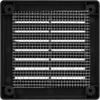 Vent Systems 3" x 3" (Opening Dimensions) Black Plastic Soffit Vent Cover - Durable Flat Square Air Vent Grille with Mesh Screen - Weather Resistant Ventilation Grill, Wall & Ceiling, Indoor & Outdoor