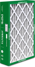 Filterbuy 16x25x5 Air Filter MERV 8 Essential Dust & Allergy Defense (4-Pack), Pleated HVAC AC Furnace Filters for Honeywell FC100A1029, Lennox X6670, and More (Actual Size: 15.75 x 24.75 x 4.38)