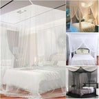 Canopy Bed Curtains Black/White/Beige Elegant Lace Canopy Curtain for Double King Size Bed(Black)