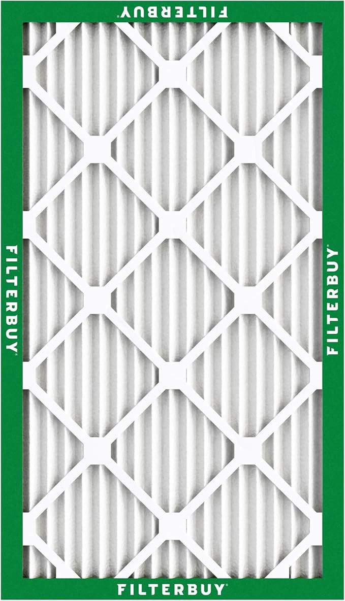 Filterbuy 13x21.5x1 Air Filter MERV 8 Essential Dust & Allergy Defense (12-Pack), Electrostatic Pleated HVAC AC Furnace Filters Replacement, Made in USA (Actual Size: 12.88 x 21.50 x 0.75)