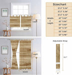 Light Brown Wood Grain Living Room Curtains 96 Inch Length, Window Curtains Tab Top, Western Farmhouse Barn Door Light Filtering Window Treatments Drapes 52"x96" 2 Panel
