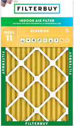 Filterbuy 14x24x2 Air Filter MERV 11 Superior Pet & Allergy Defense (1-Pack), Electrostatic Pleated HVAC AC Furnace Filters Replacement, Made in USA (Actual Size: 13.50 x 23.50 x 1.75)