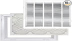Venti Air 25" X 14" Steel Return Air Filter Grille with MERV 11 Filter Pre-Installed - Removable Face/Door for 1 inch Filters - HVAC Duct Cover Grill [Outer Dimension: 27.5"W X 16.5" H]